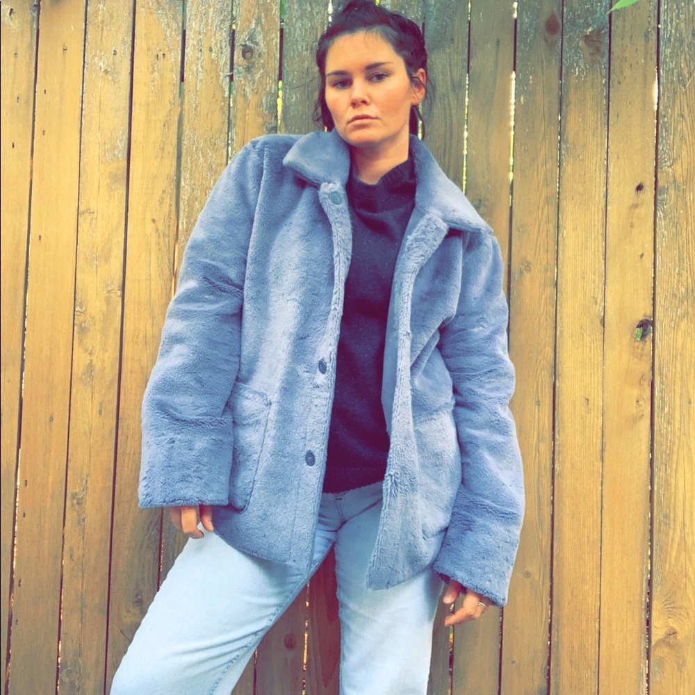 Fuzzy Button Down Teddy Coat✨